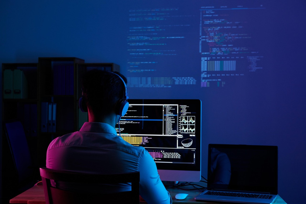 indie game developer workspace